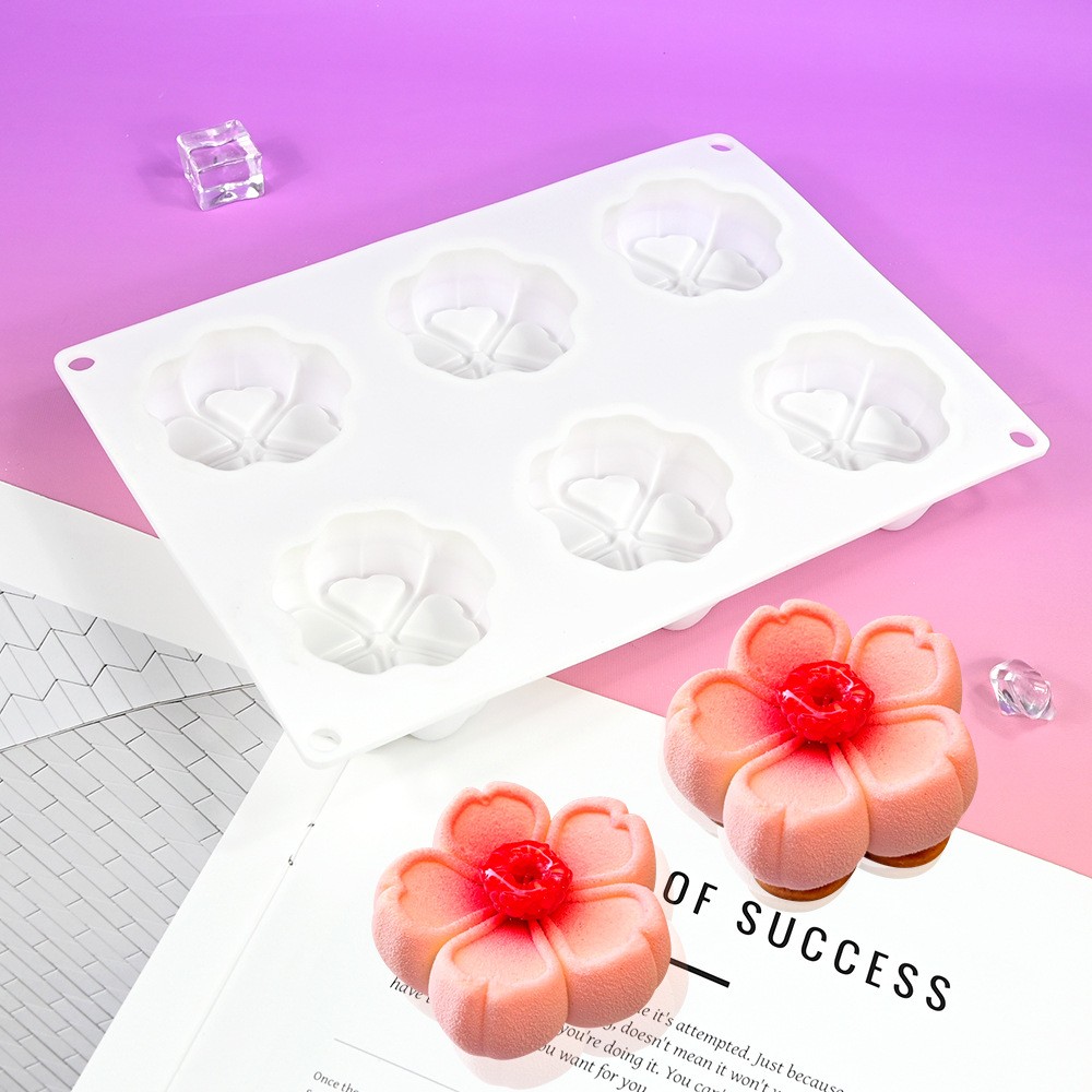 Kitchen Baking Unit - High-End Six-Unit Sakura Mousse Cake Heart