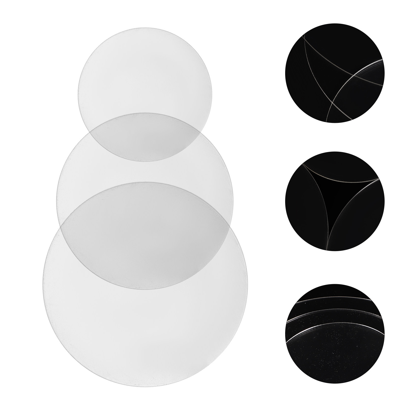 Cake Board Round - 3Pcs Acrylic Round Cake Display Boards