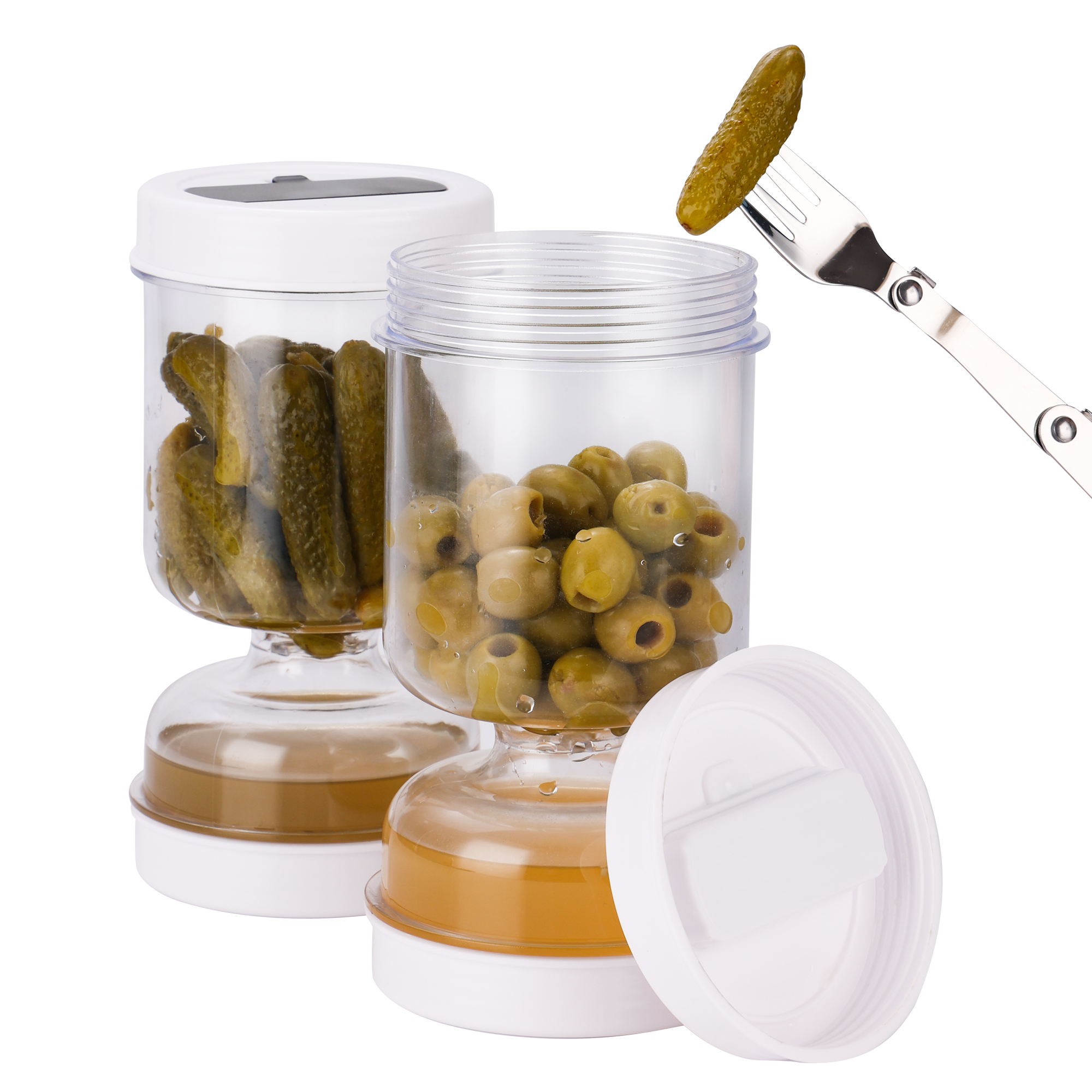 Kitchen Bank - Olive and Pickle Strainer Jar, New