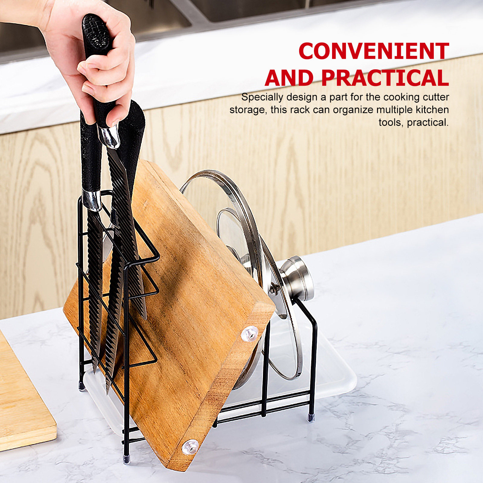 Pot Lid Rack Kitchen Storage O - огляд і ціна Kitchen Cabinet Baking Sheet Organizer