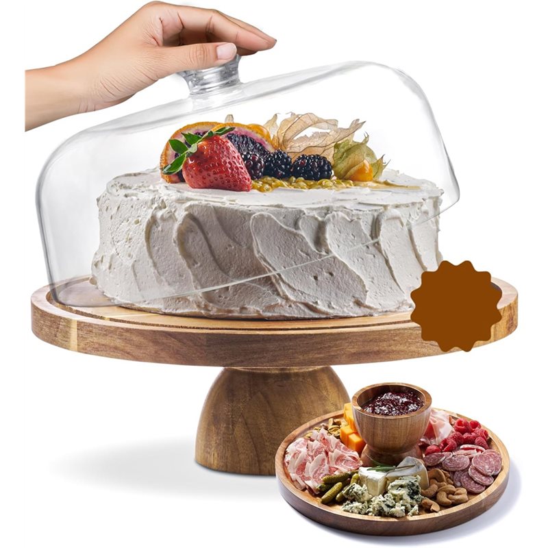 【LAST CHANCE】Wood Cake Stand-F - огляд і ціна Cake Board Round