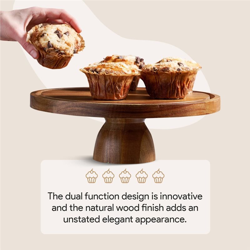 【LAST CHANCE】Wood Cake Stand-F - огляд і ціна Cake Board Round