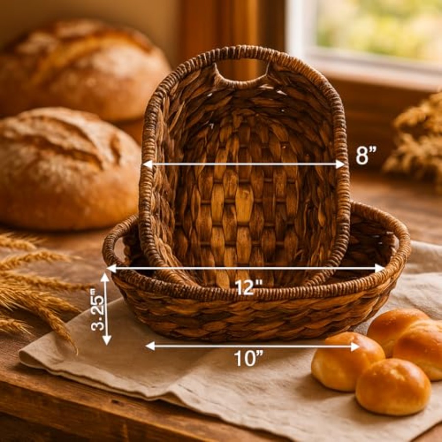 Handwoven Oval Wicker Baskets  - огляд і ціна Kitchen Baking Storage