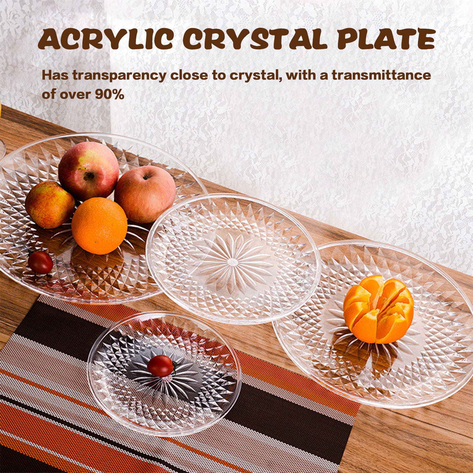 15/20/25cm Acrylic Fruit Plate - огляд і ціна Cake Board Round