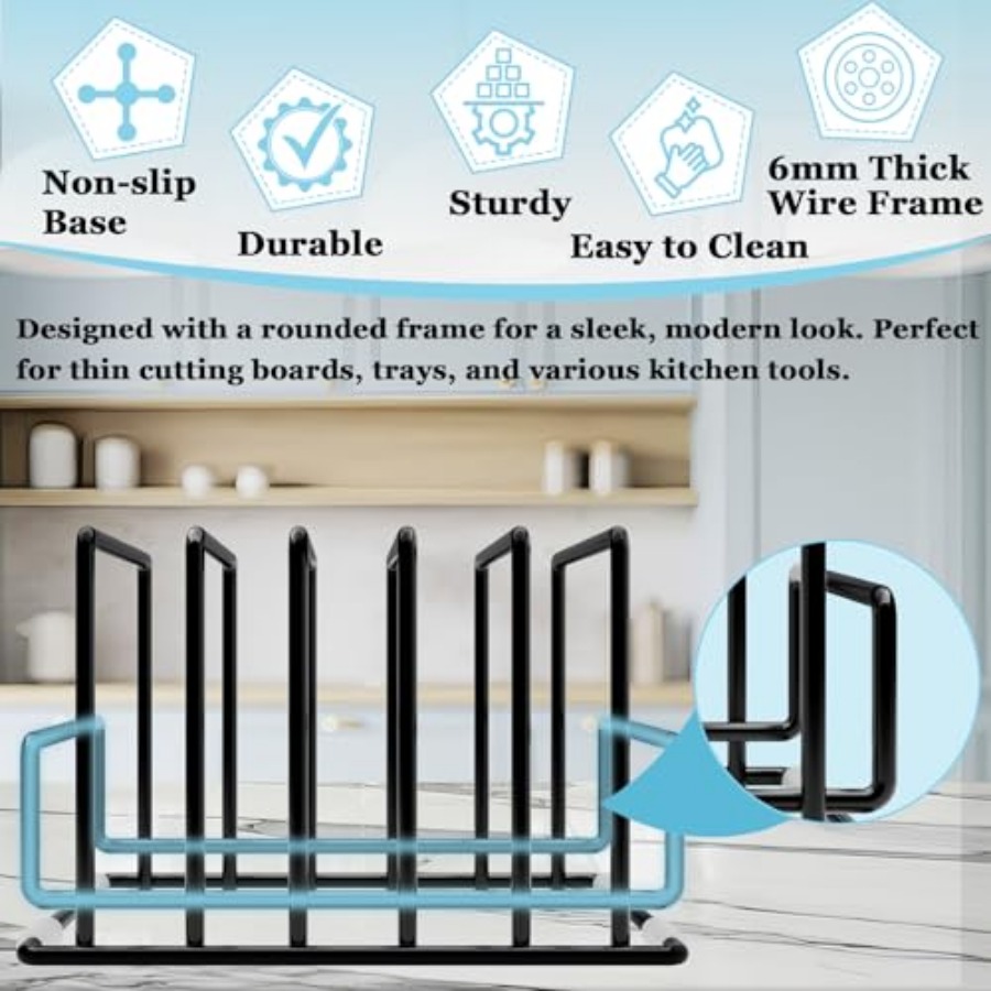 Cutting Board Organizer Rack w - огляд і ціна Kitchen Cabinet Baking Sheet Organizer