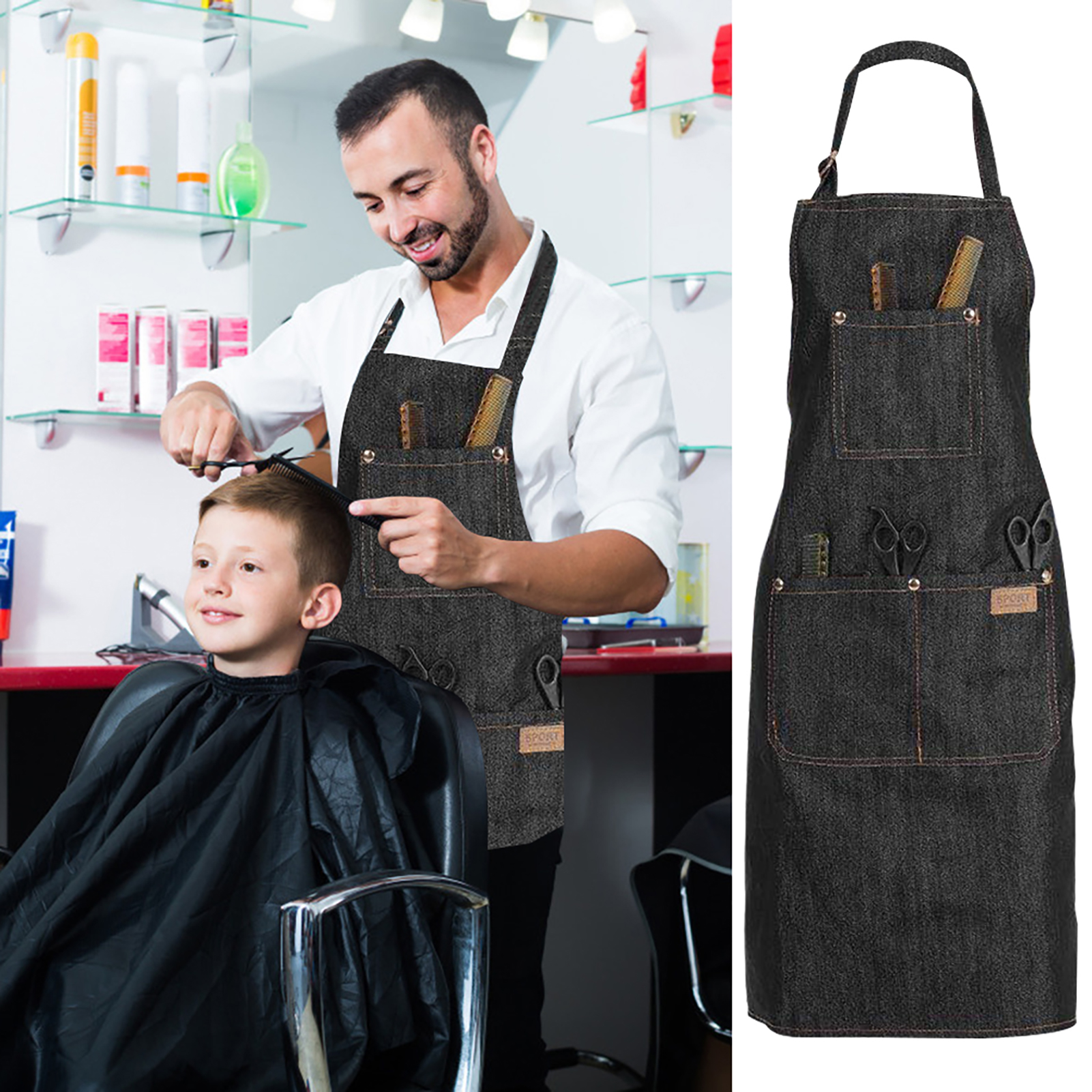 Denim Apron Salon Working Clot - огляд і ціна Kitchen Baking Unit