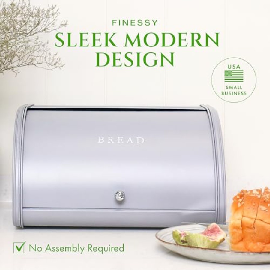 Modern Metal Bread Box for Kit - огляд і ціна Kitchen Baking Storage