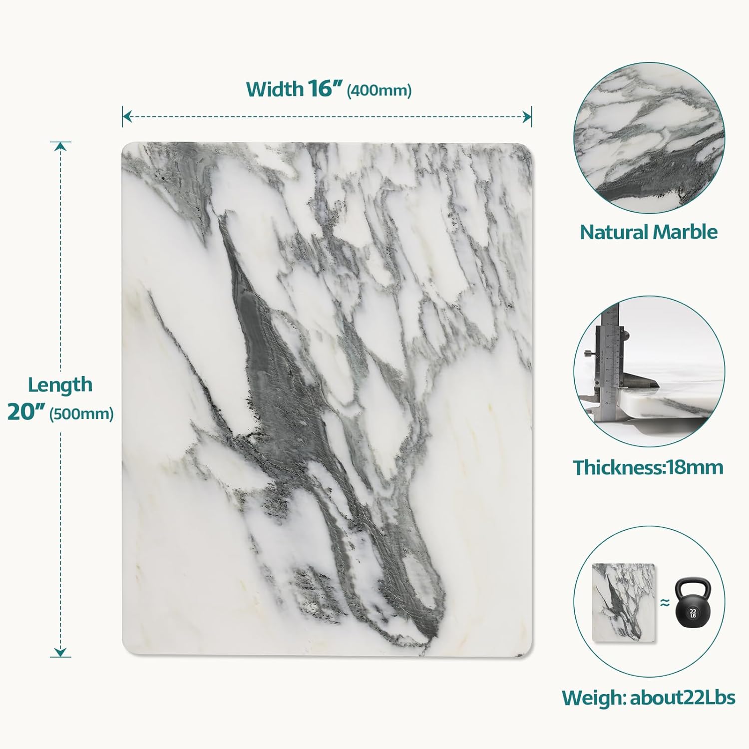 Marble Stone Cutting Board For - огляд і ціна Kitchen Baking Area