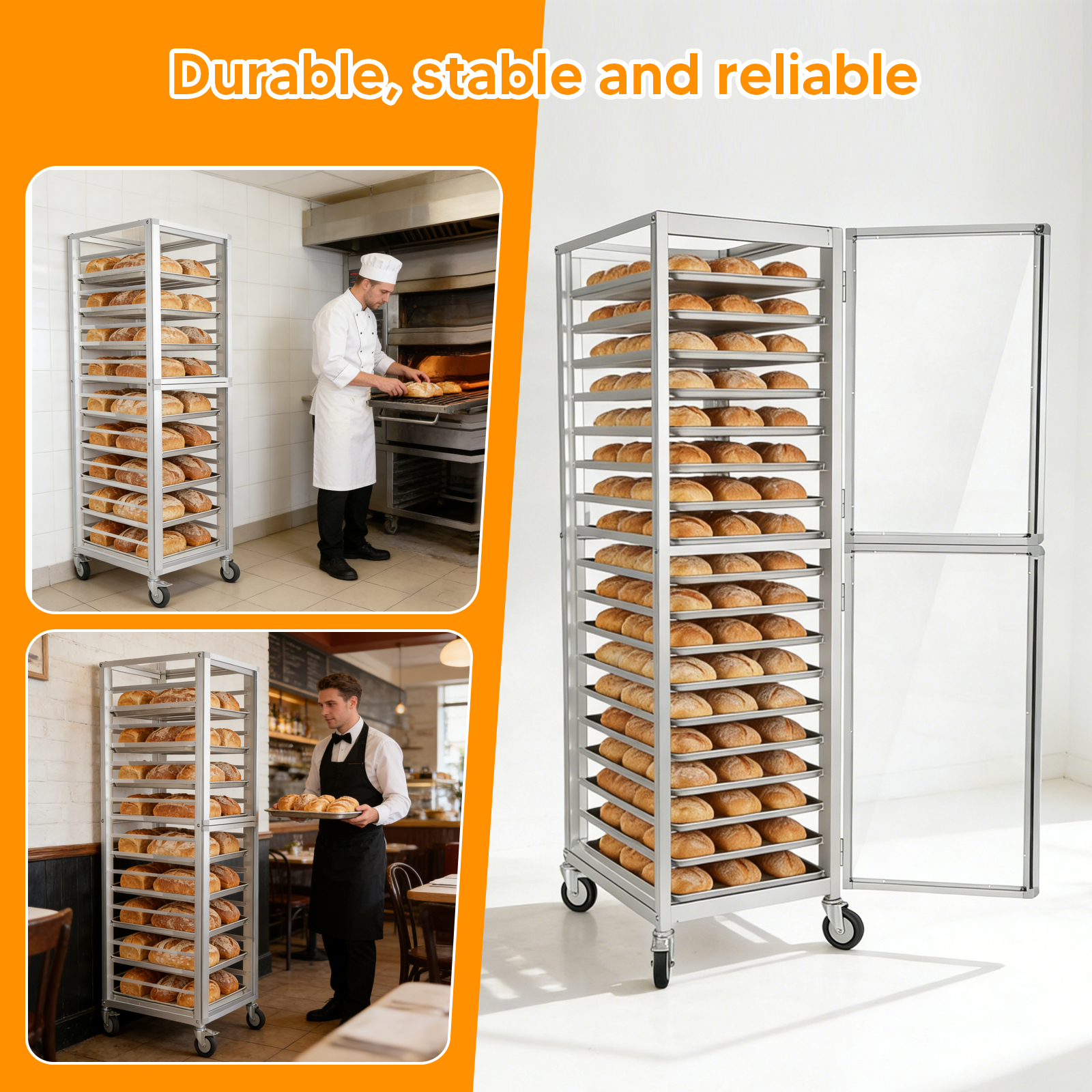 18 Tiers Bun Rack with Wheels  - огляд і ціна Commercial Kitchen Baking Equipment