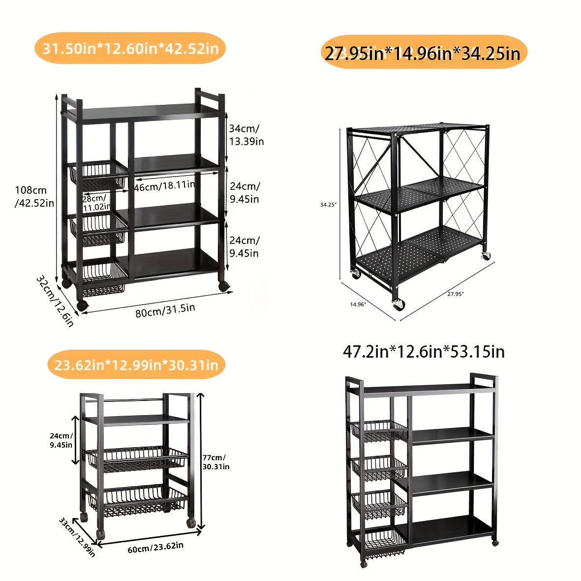 us1pc Movable Storage Rack, Ad - огляд і ціна Kitchen Baking Storage