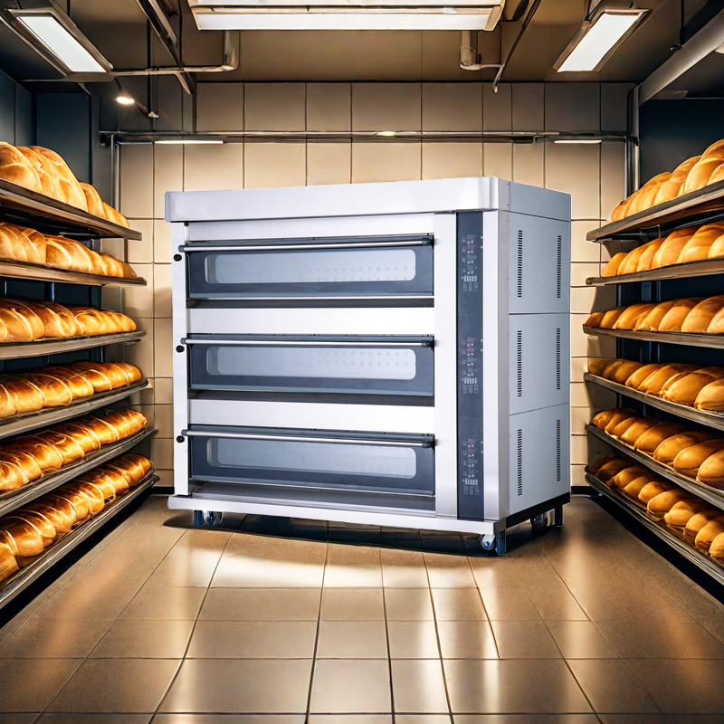 Customized 3 Deck 6 Trays Comm - огляд і ціна Commercial Kitchen Baking Equipment