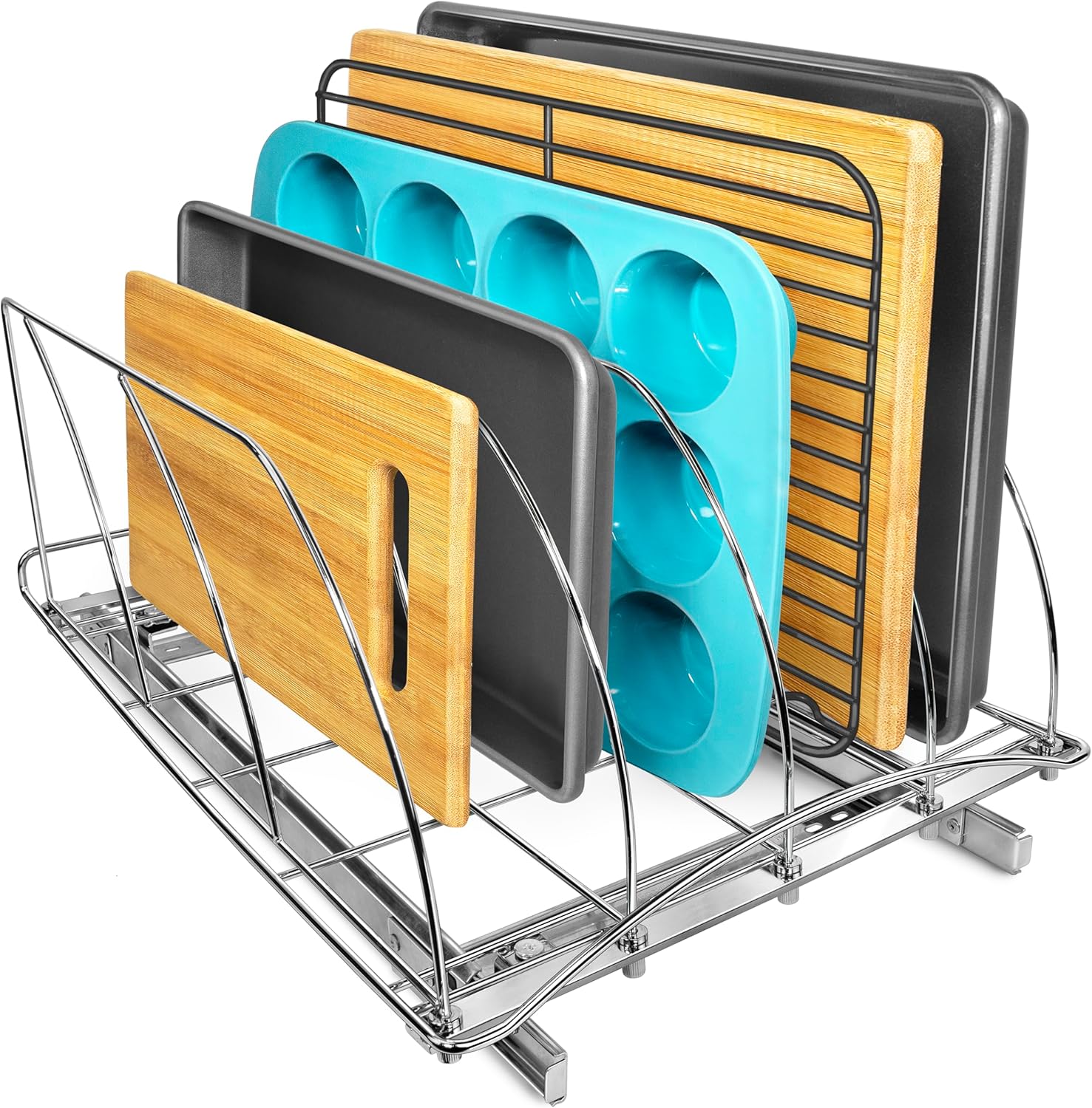 Pull Out Cutting Board, Baking - огляд і ціна Kitchen Cabinet Baking Sheet Organizer