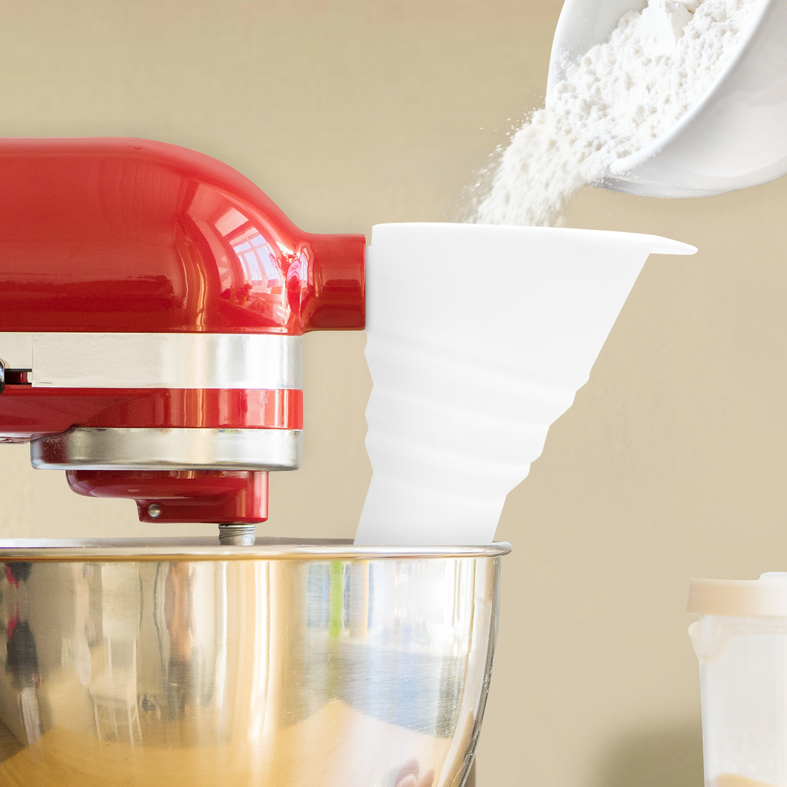 Silicone Flour Funnel for Kitc - огляд і ціна Kitchen Baking Mess