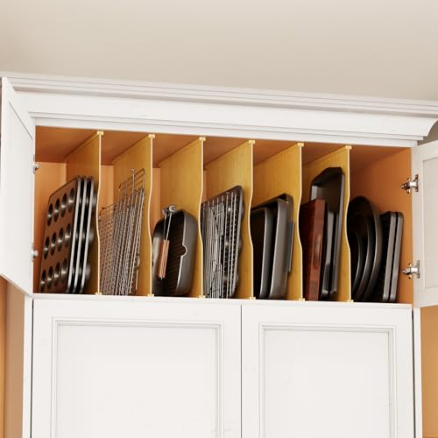 6 Pack Tray Dividers for Cabin - огляд і ціна Kitchen Cabinet Baking Sheet Organizer
