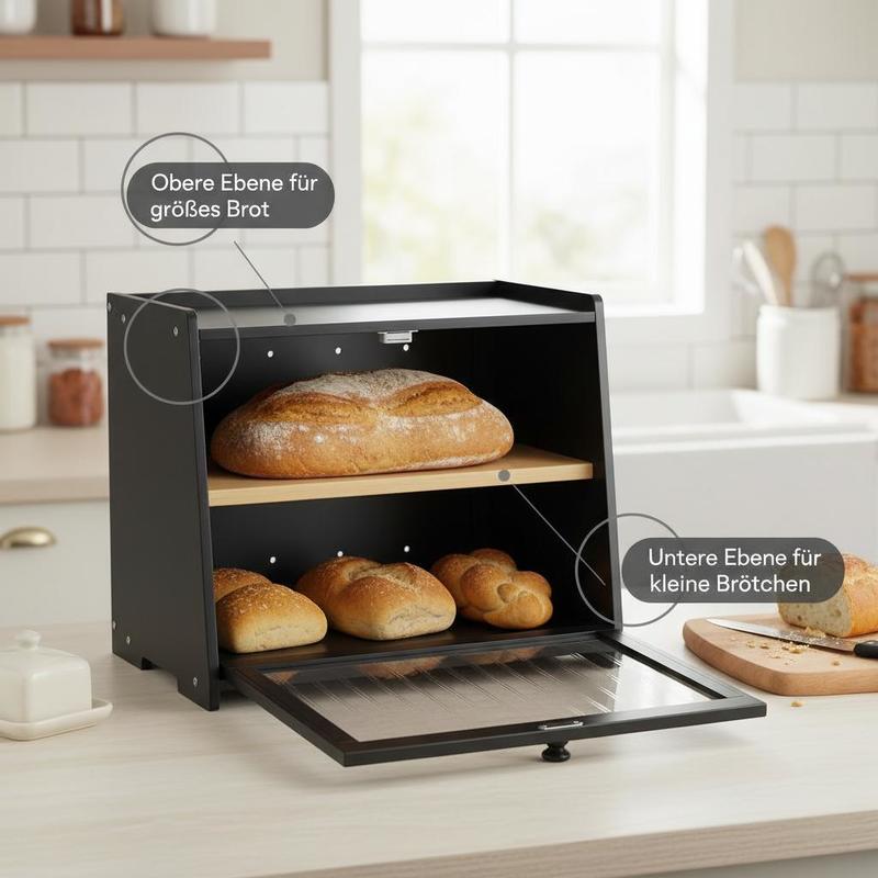 Double Layer Bread Box for Kit - огляд і ціна Kitchen Baking Storage