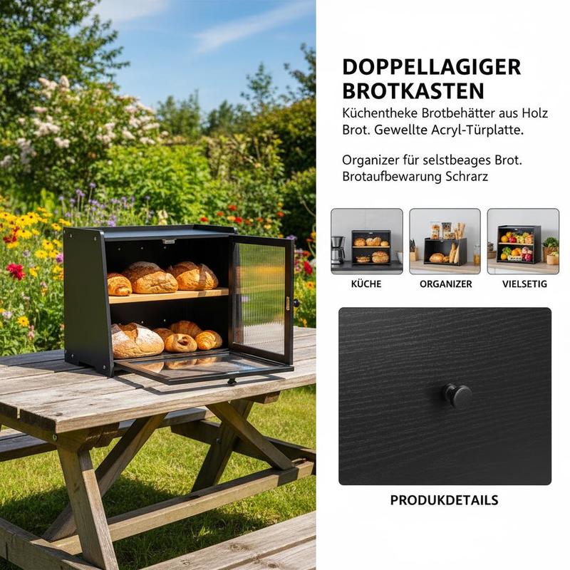 Double Layer Bread Box for Kit - огляд і ціна Kitchen Baking Storage
