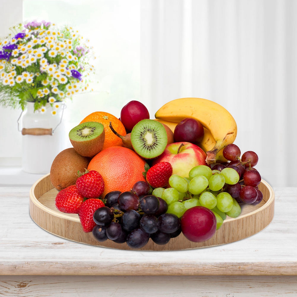 Wooden Serving Tray Tea Plate  - огляд і ціна Cake Board Round