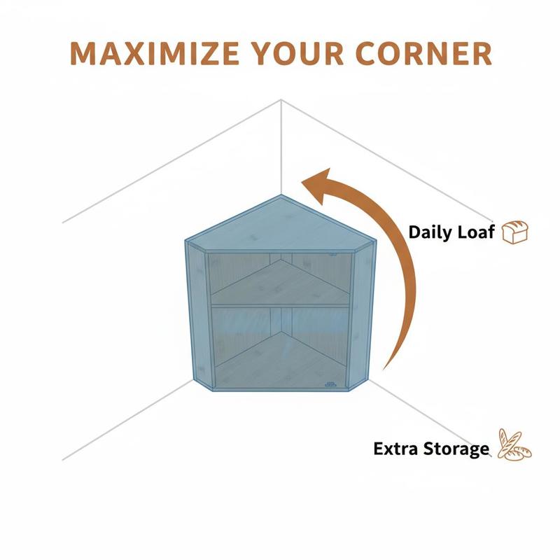 Corner Bread Box for Kitchen C - огляд і ціна Kitchen Baking Storage