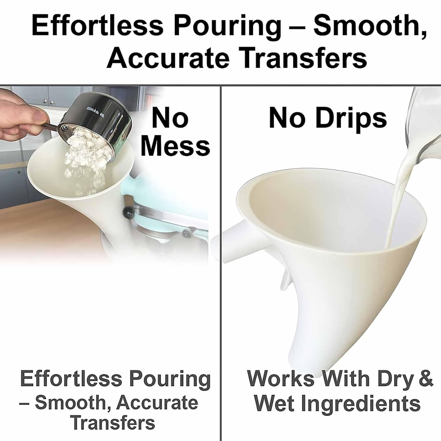 Flour Funnel for Kitchen Aid M - огляд і ціна Kitchen Baking Mess