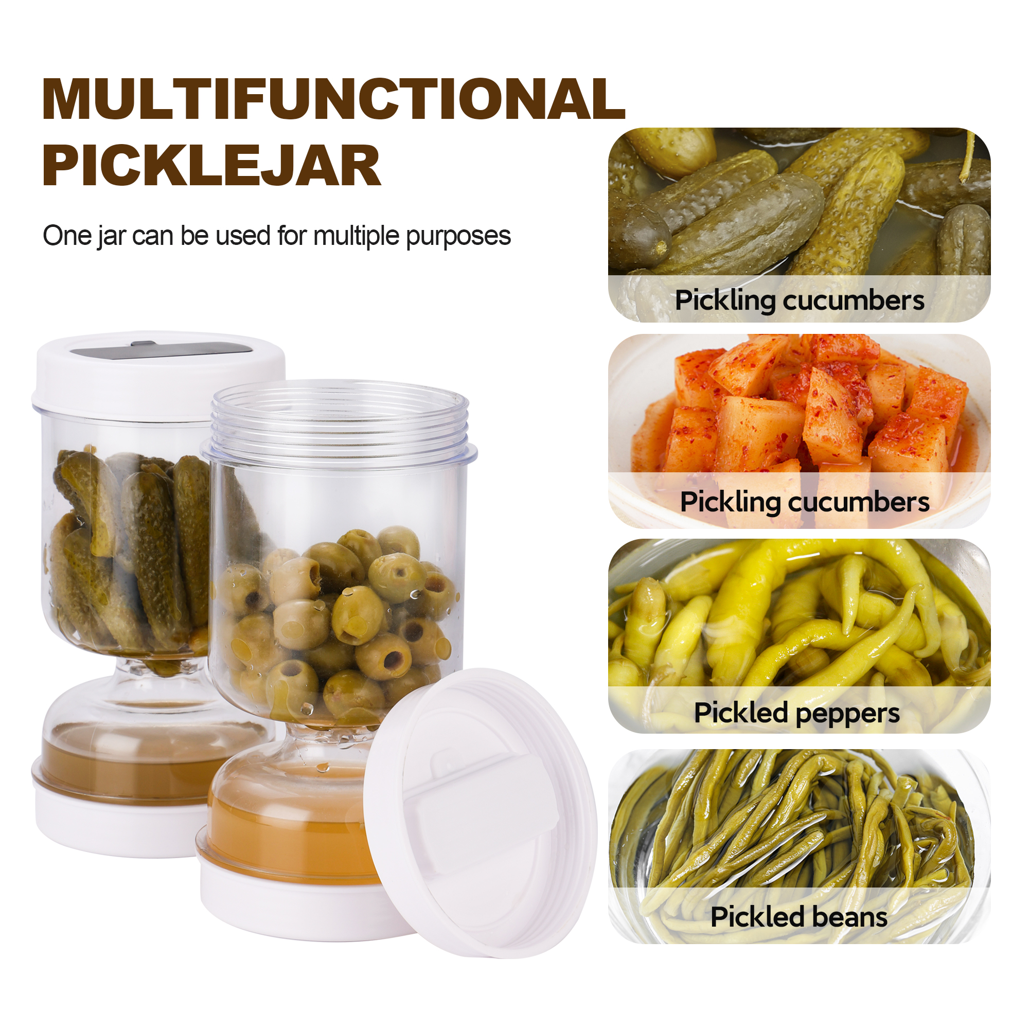 Olive and Pickle Strainer Jar, - огляд і ціна Kitchen Bank
